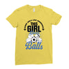 Some Girls Love Diamonds This Girl Loves Balls Ladies Fitted T-Shirt