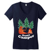 Happy Camper Women's V-Neck T-Shirt