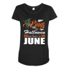 Halloween Kings Are Born In June Maternity Scoop Neck T-shirt