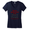 hand it to short people Women's V-Neck T-Shirt