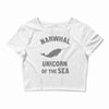 narwhals Crop Top