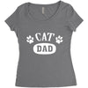 cat dad Women's Triblend Scoop T-shirt