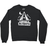 white ink camping is in tents funny Crewneck Sweatshirt