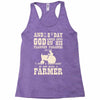 the 8th day god made farmers Racerback Tank