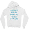abc elemeno funny geek nerd book school teacher read spelling tee shir Zipper Hoodie