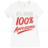 zero hair 100 awesome Ladies Fitted T-Shirt