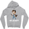 hey, ass butt! Zipper Hoodie