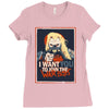 yo joe Ladies Fitted T-Shirt