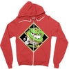 snake green Zipper Hoodie