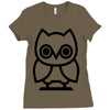 owl Ladies Fitted T-Shirt