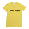 i want to eat Ladies Fitted T-Shirt