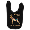 my boxer is my world Baby Bibs
