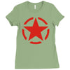 military starfunny retro army war vietnam usa britain fashion Ladies Fitted T-Shirt