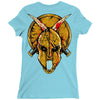 skull spartan Ladies Fitted T-Shirt