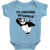 5 Percent Unicorn 95 Percent Ninja Baby Bodysuit