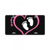 Baby Girl with Heart Any Name Customized License Plate