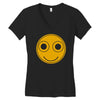 funny smiley face Women's V-Neck T-Shirt