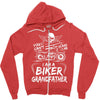 You Cant Scare Me I am Biker Grandfather Zipper Hoodie