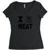 i eat meat Women's Triblend Scoop T-shirt