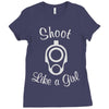 shoot like a girl Ladies Fitted T-Shirt