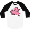 flying pig 3/4 Sleeve Shirt