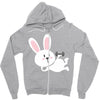 gym rabbit Zipper Hoodie