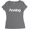 analog white logo Women's Triblend Scoop T-shirt