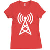 antenna broadcast Ladies Fitted T-Shirt