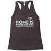 home is where the wifi Racerback Tank