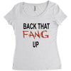 back that fang up Women's Triblend Scoop T-shirt