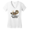 otterly wasted drinking Women's V-Neck T-Shirt