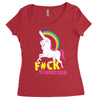 gay pride f#ck younicorn funny rude unicorn Women's Triblend Scoop T-shirt