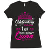 Celebrating With the 1st Birthday Queen Ladies Fitted T-Shirt