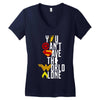you can't save the world alone Women's V-Neck T-Shirt