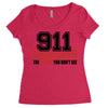 911 dispatcher heroes black logo Women's Triblend Scoop T-shirt