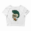skull punk style Crop Top