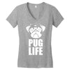 pug life dog Women's V-Neck T-Shirt