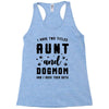 i have two titles aunt and dogmom and i rock them both Racerback Tank