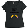 down with homework Women's Triblend Scoop T-shirt