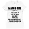 Super March Girl Ladies Fitted T-Shirt