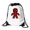 deadpool robot Drawstring Bags