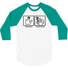 push button receive bacon t shirt funny awesome nerdy geeky humor tee 3/4 Sleeve Shirt