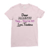 Dear Parents Tag You're It Love Teachers Women's Ladies Fitted T-Shirt