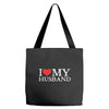i heart my husband Tote Bags