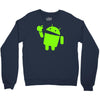 android eats apple Crewneck Sweatshirt