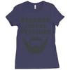 mens bearded Ladies Fitted T-Shirt