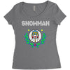 snowman christmas Women's Triblend Scoop T-shirt