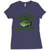 bass look big Ladies Fitted T-Shirt