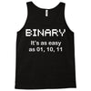 binary geek t shirt 2xl code funny pixels nerdy cpu linux programmer n Tank Top