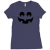 halloween pumpkin face Ladies Fitted T-Shirt